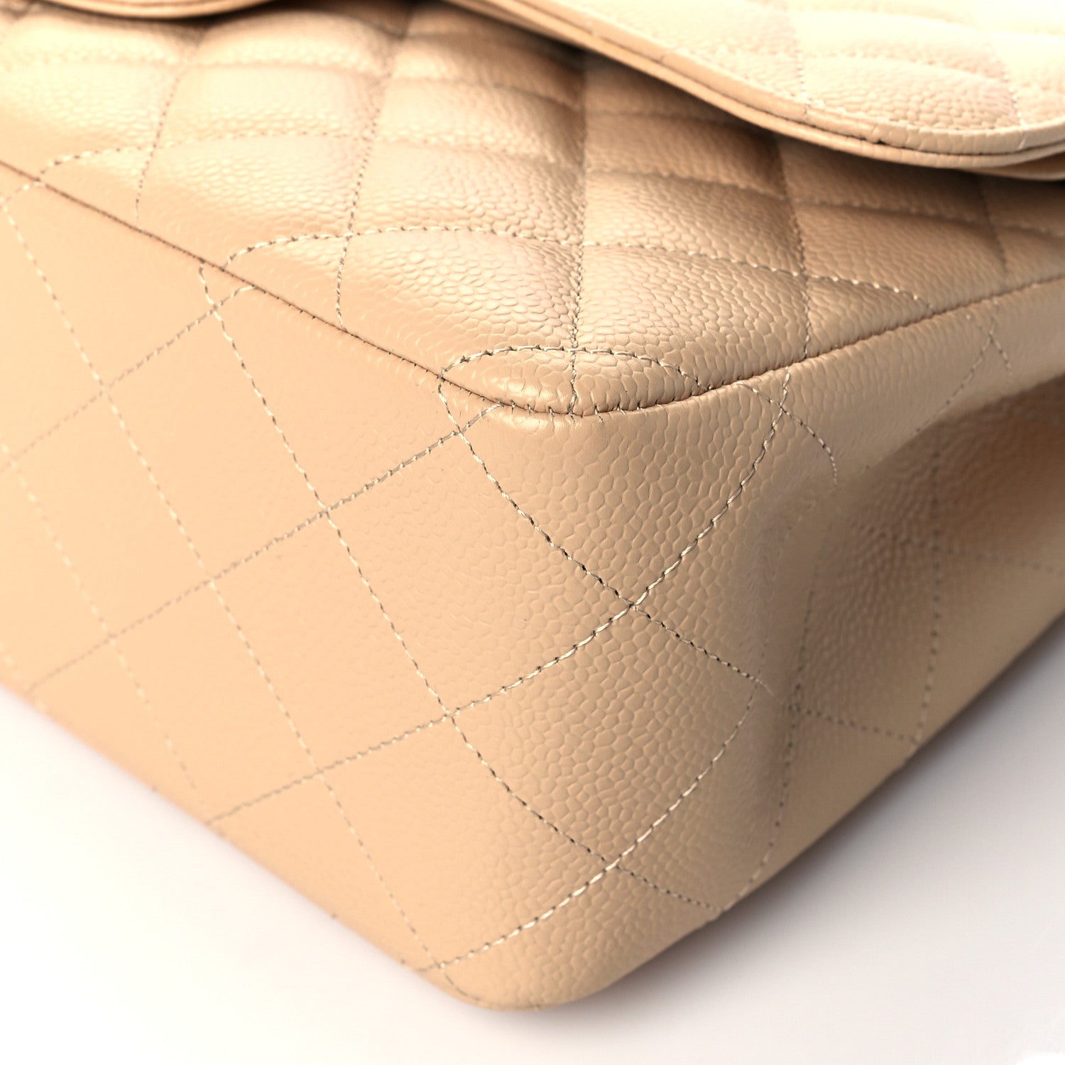 Chanel Caviar Quilted Jumbo Double Flap Beige Clair 10 of 11