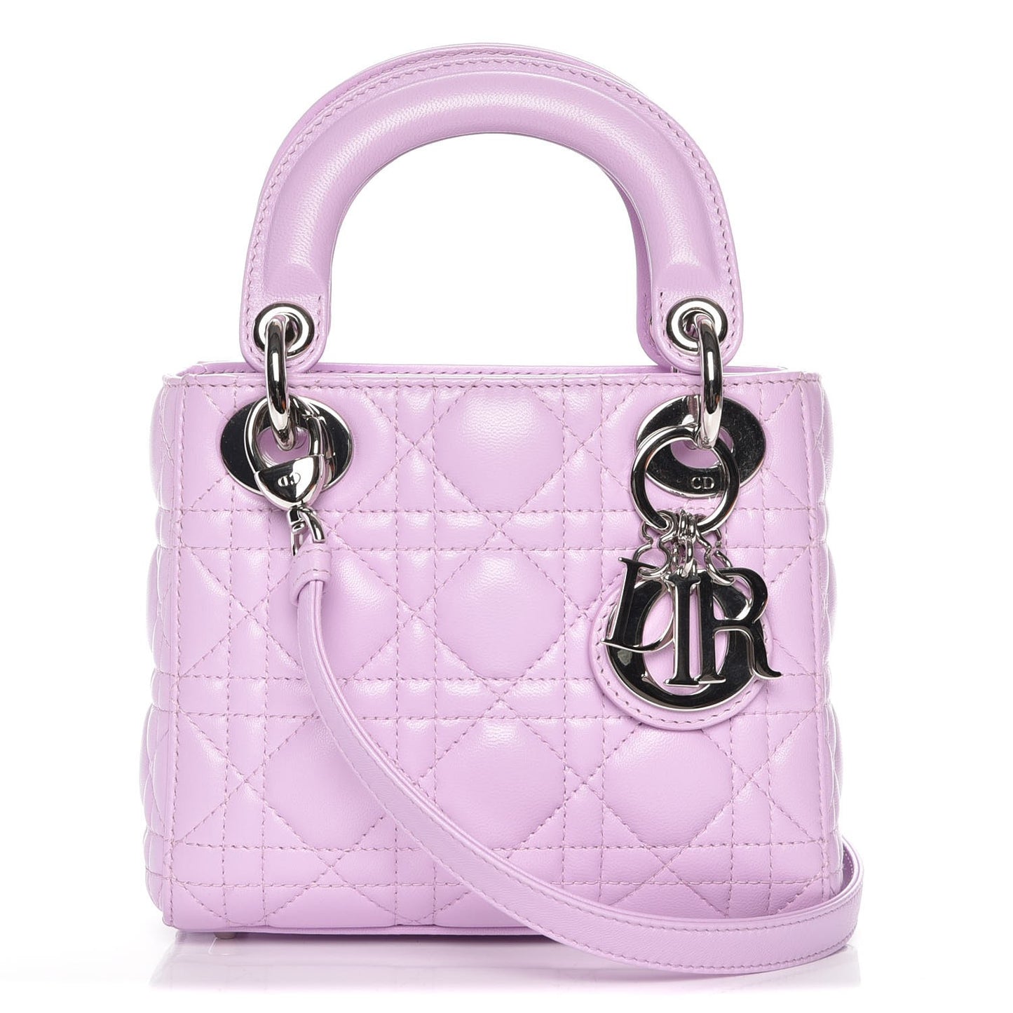 Lambskin Cannage Mini Lady Lilac