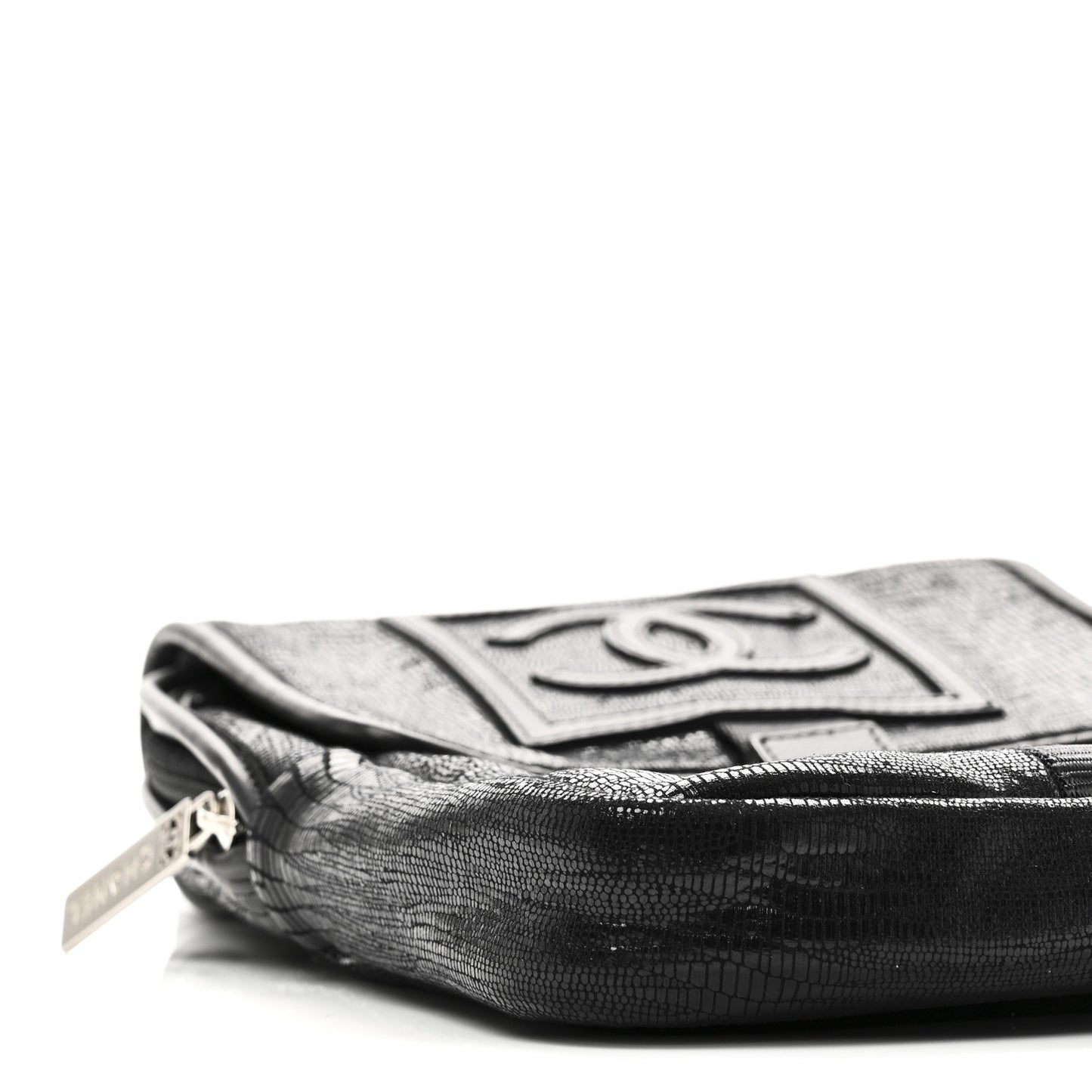 Lizard Printed Jersey CC Sport Crossbody Bag Black