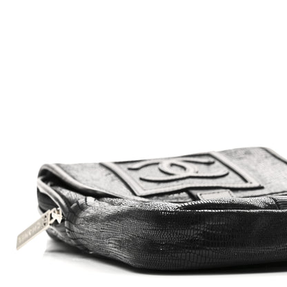 Chanel Lizard Printed Jersey CC Sport Crossbody Bag Black 9 of 10