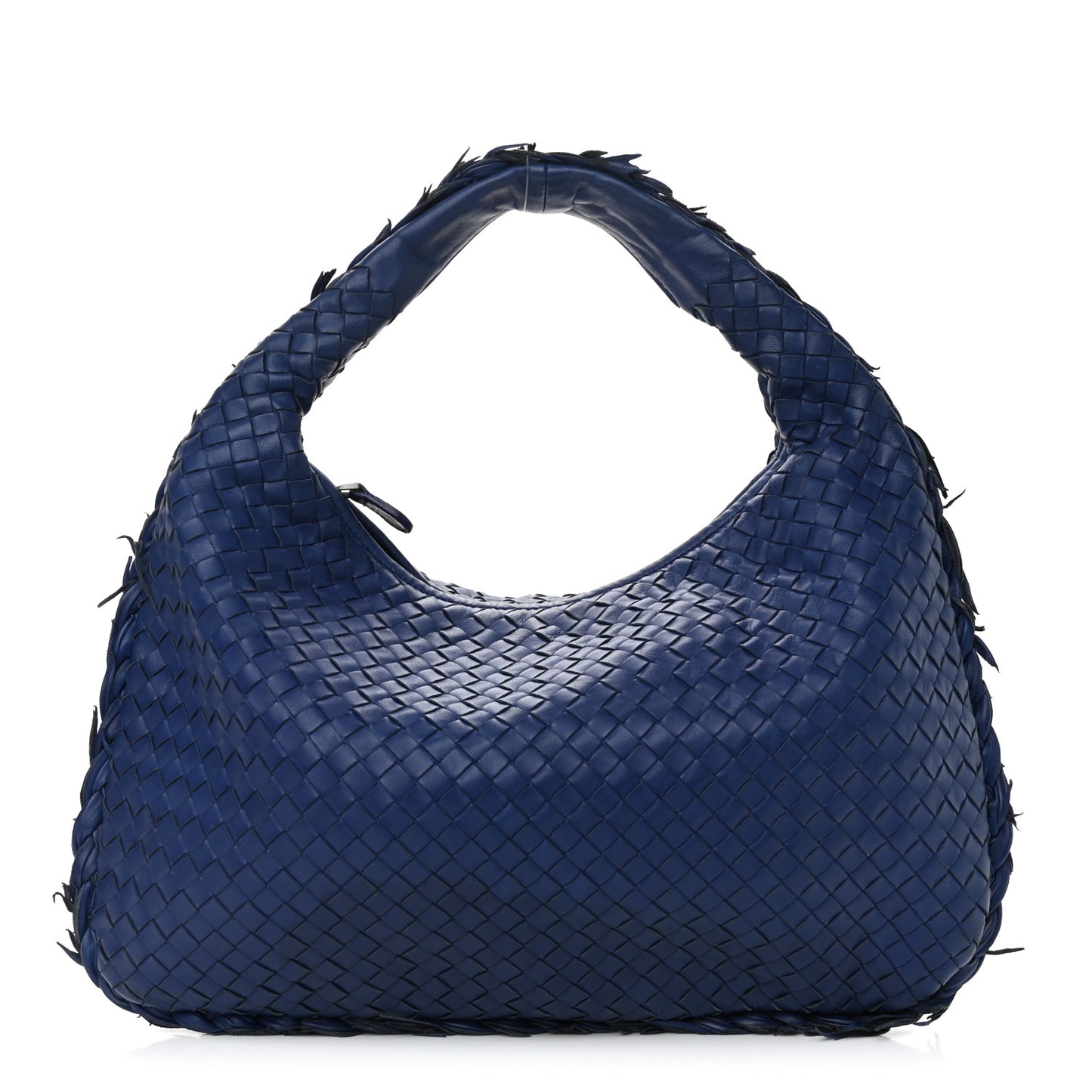 Nappa Intrecciato Fuzzy Medium Veneta Hobo Sapphire