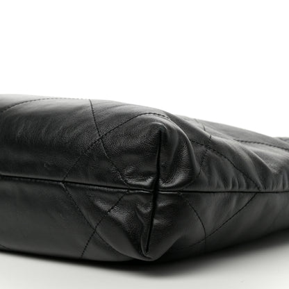 Chanel Shiny Calfskin Quilted Small Chanel 22 So Black 11 of 11