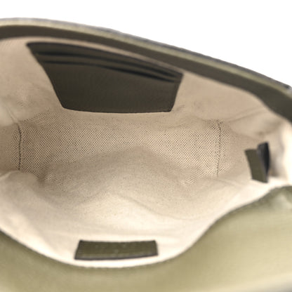 Gucci Piuma Calfskin Jumbo GG Embossed Small Messenger Bag Dark Vine Olive 5 of 10