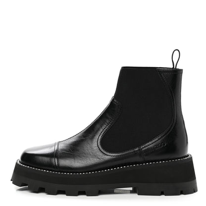 Jimmy Choo Vintage Calfskin Crystal Clayton Flat Boots 39.5 Black 1 of 7