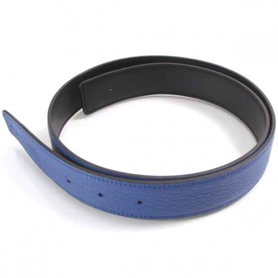 Hermes Clemence Leather Reversible Belt Strap Mykonos 85 1 of 3