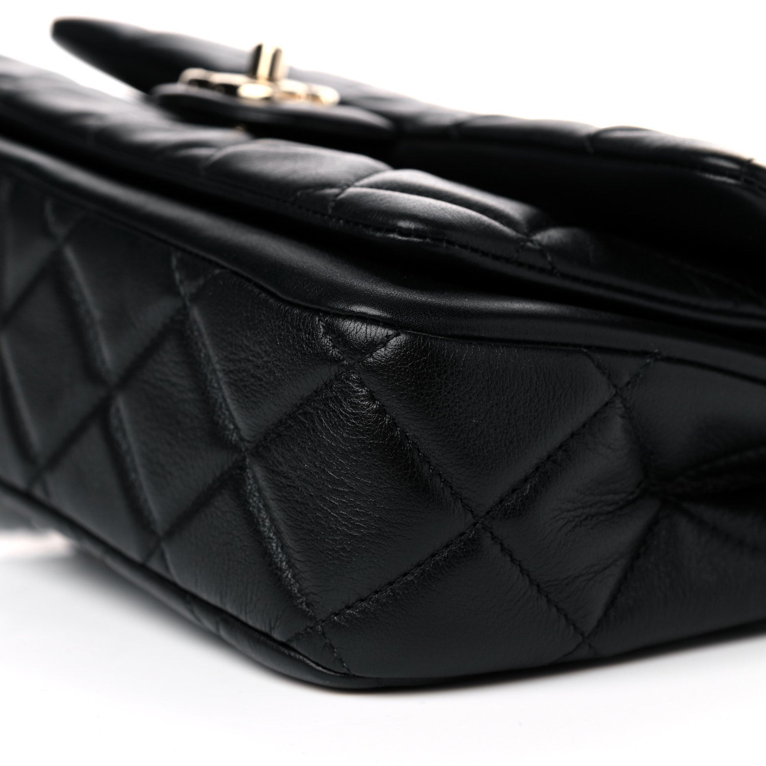 Chanel Calfskin Quilted Large Pocket Chic Flap Bag Black 10 of 14