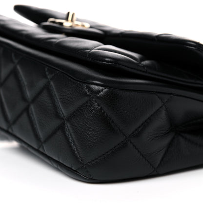 Chanel Calfskin Quilted Large Pocket Chic Flap Bag Black 10 of 14