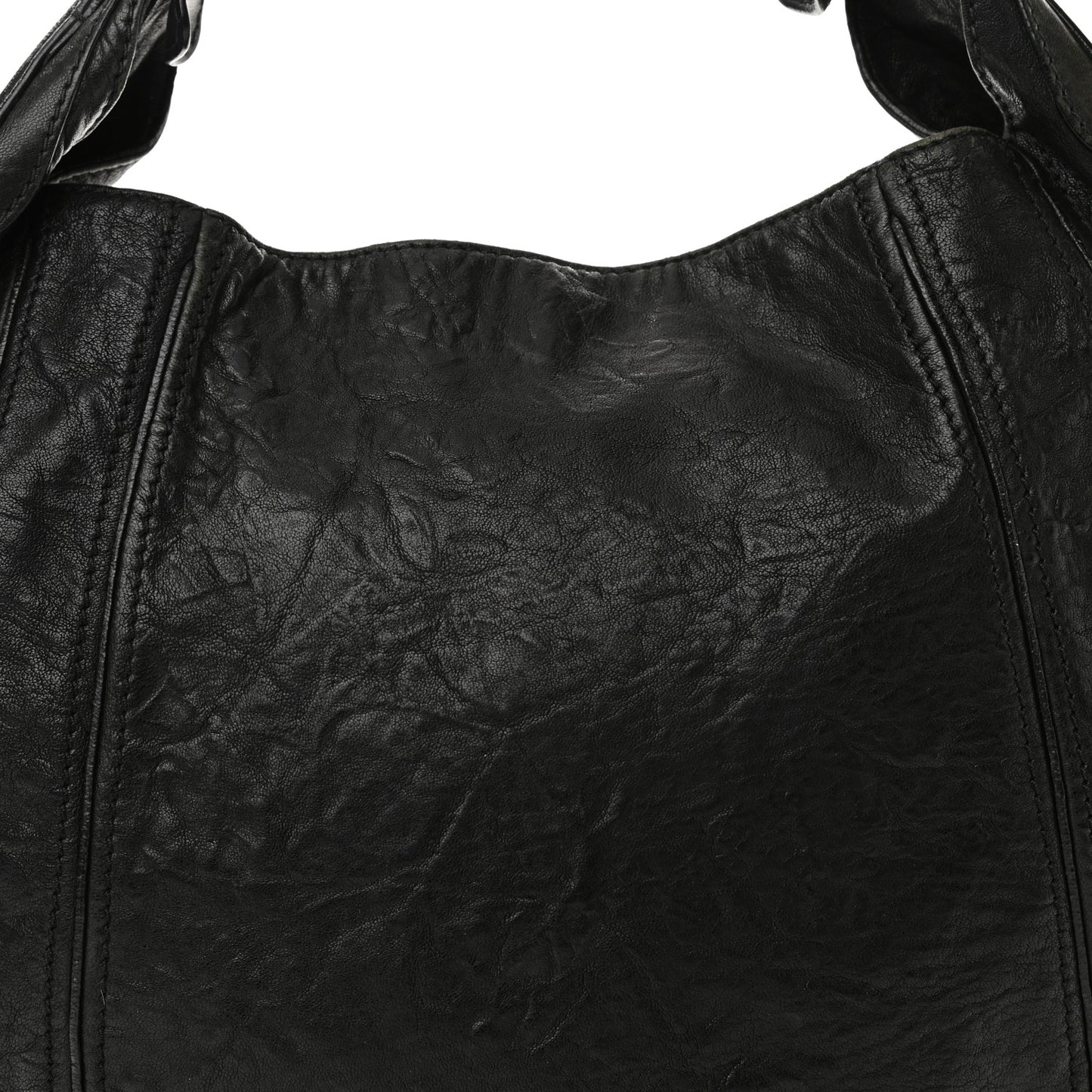 Tumbled Sheepskin Hobo Black