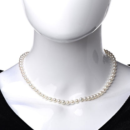 Mikimoto 18K Yellow Gold Akoya Pearl 5.5-6mm Strand Necklace 16.5" 5 of 12