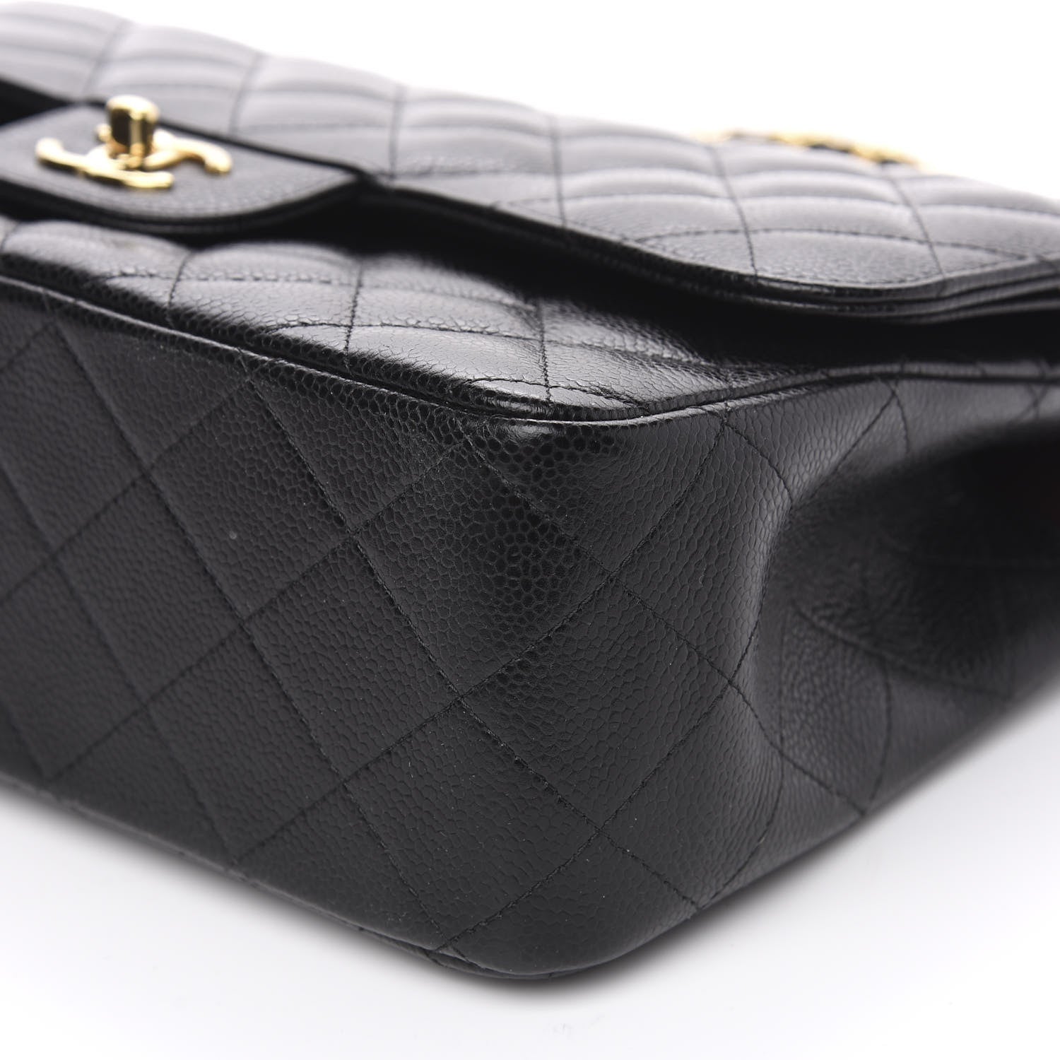 Chanel Caviar Quilted Jumbo Double Flap Black 9 of 10