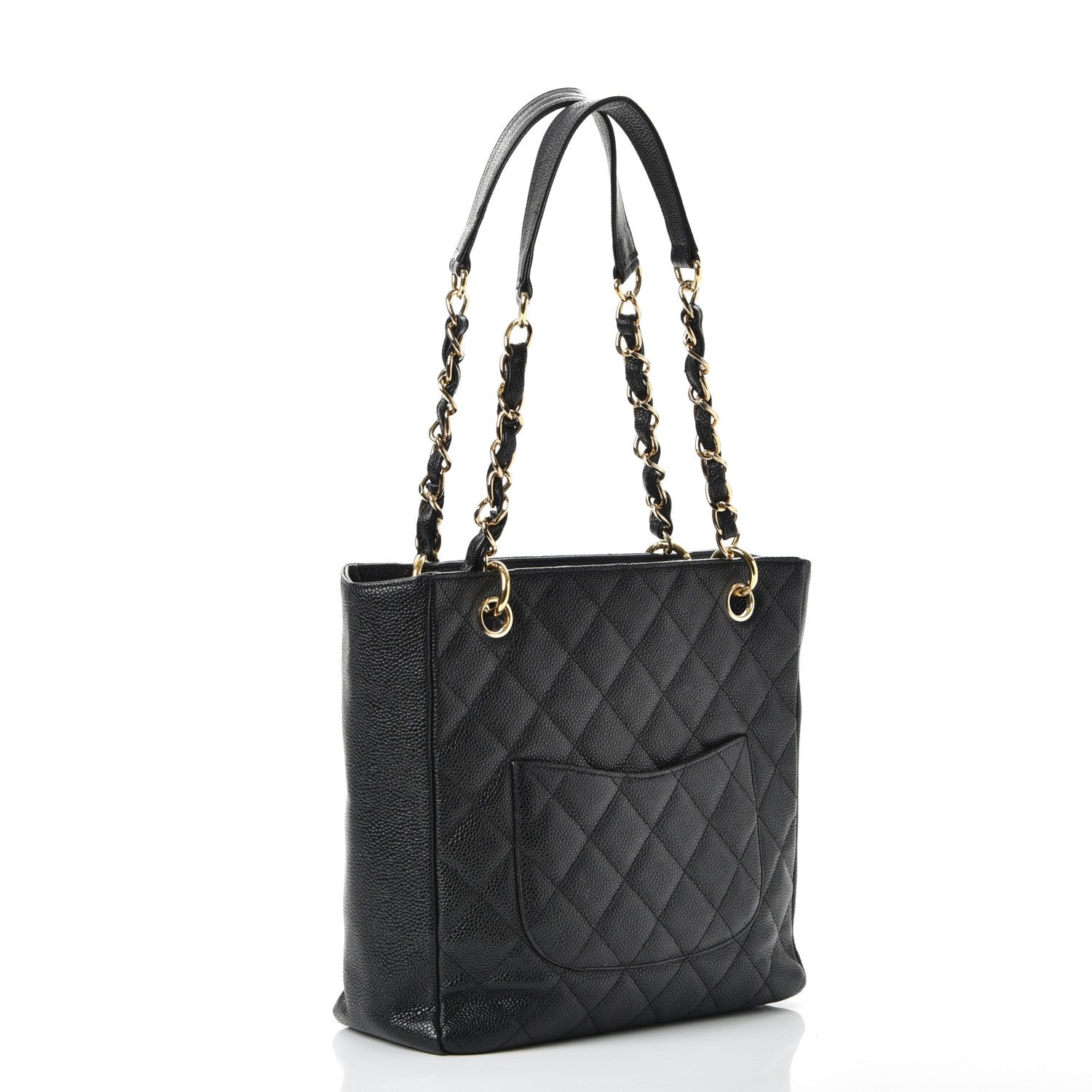 Chanel Caviar Quilted Petit Shopping Tote PST Black 3 of 13
