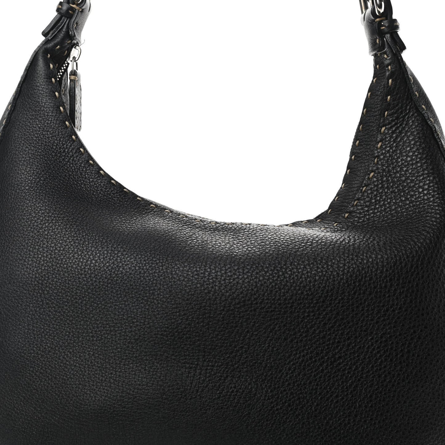 Calfskin Romano Selleria Hobo Black