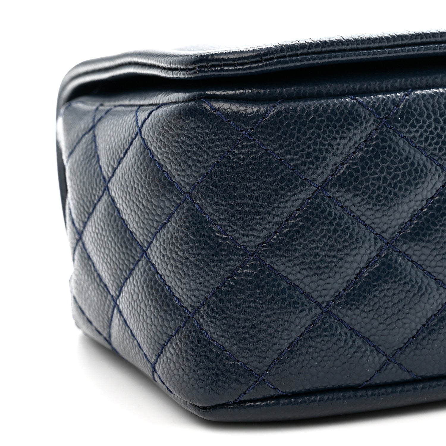 Chanel Caviar Medium Timeless CC Flap Navy Blue 9 of 11