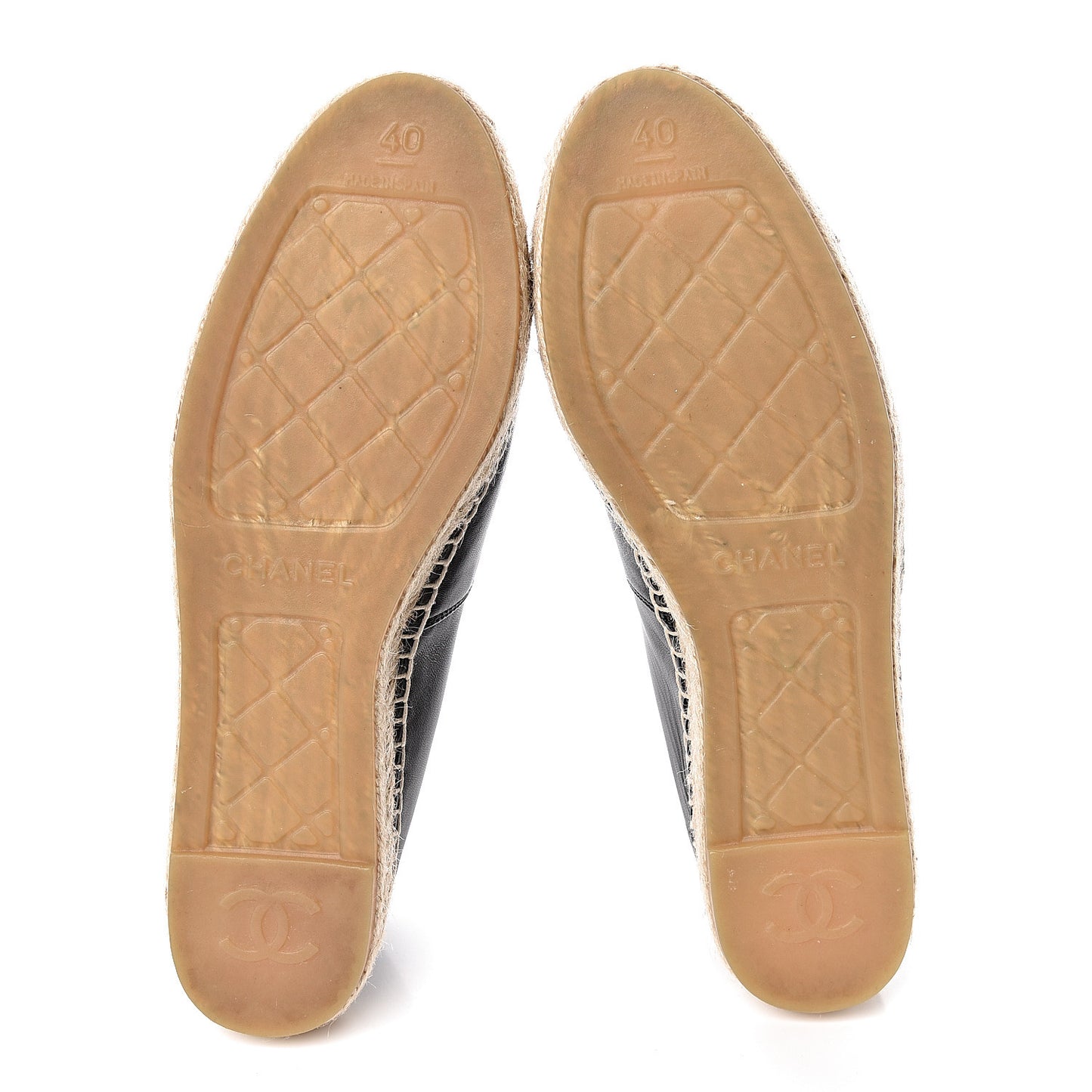 Lambskin CC Espadrilles 40 Black
