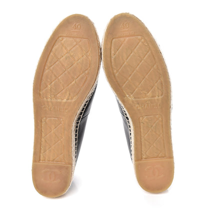 Chanel Lambskin CC Espadrilles 40 Black 5 of 11