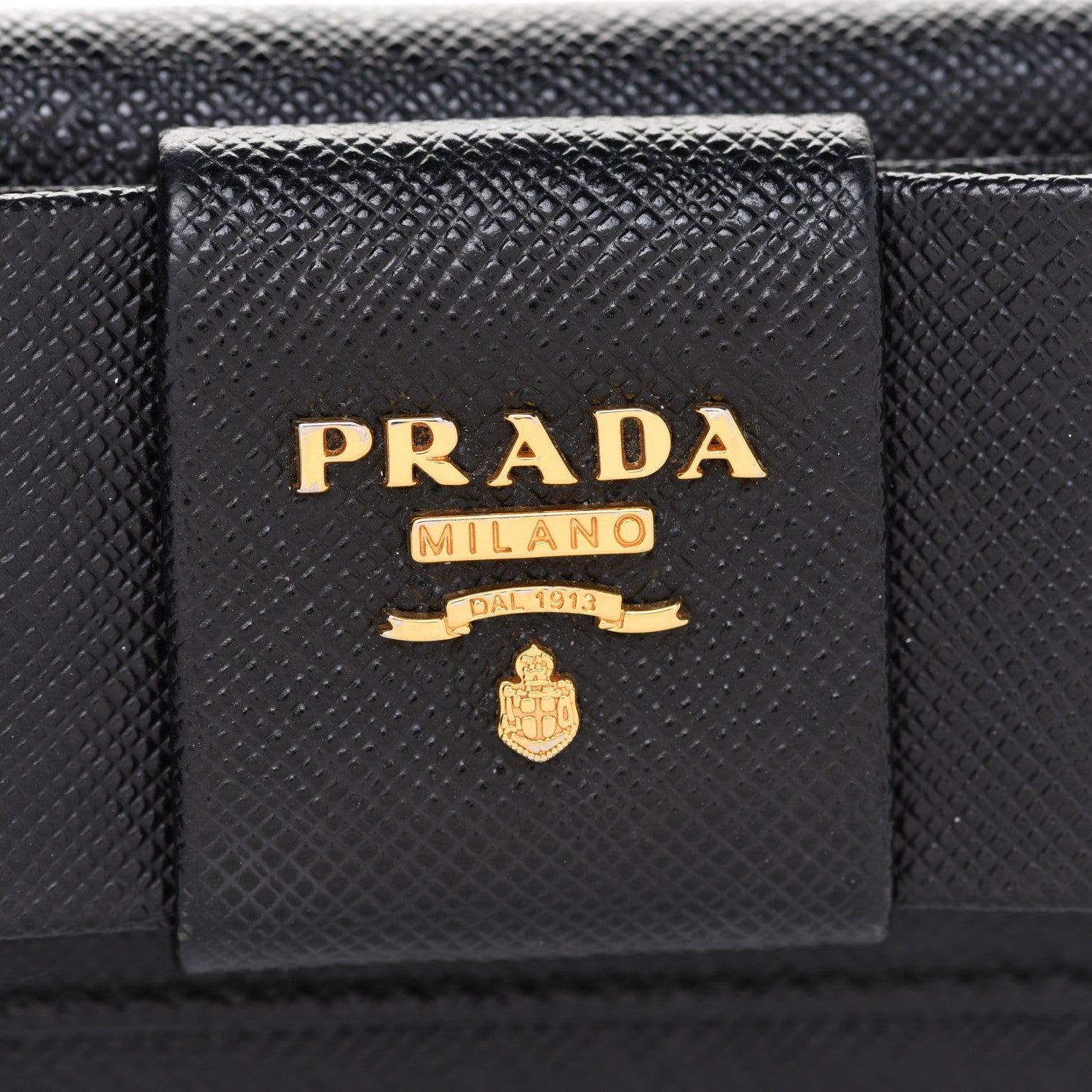 Prada Saffiano Fiocco Bow Metal 6 Key Holder Black 7 of 8