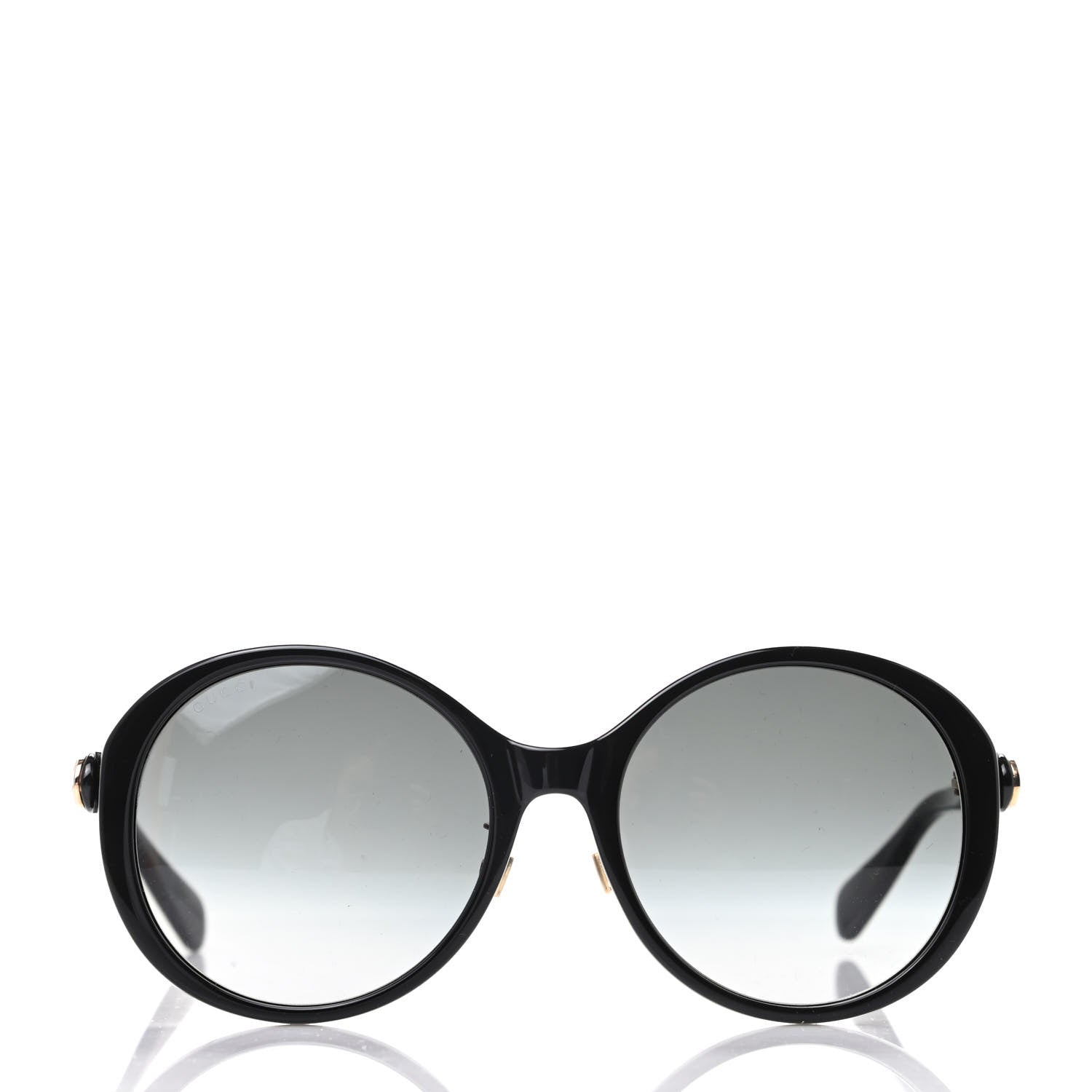 Gucci Acetate Round Sunglasses GG0370 Black 2 of 8