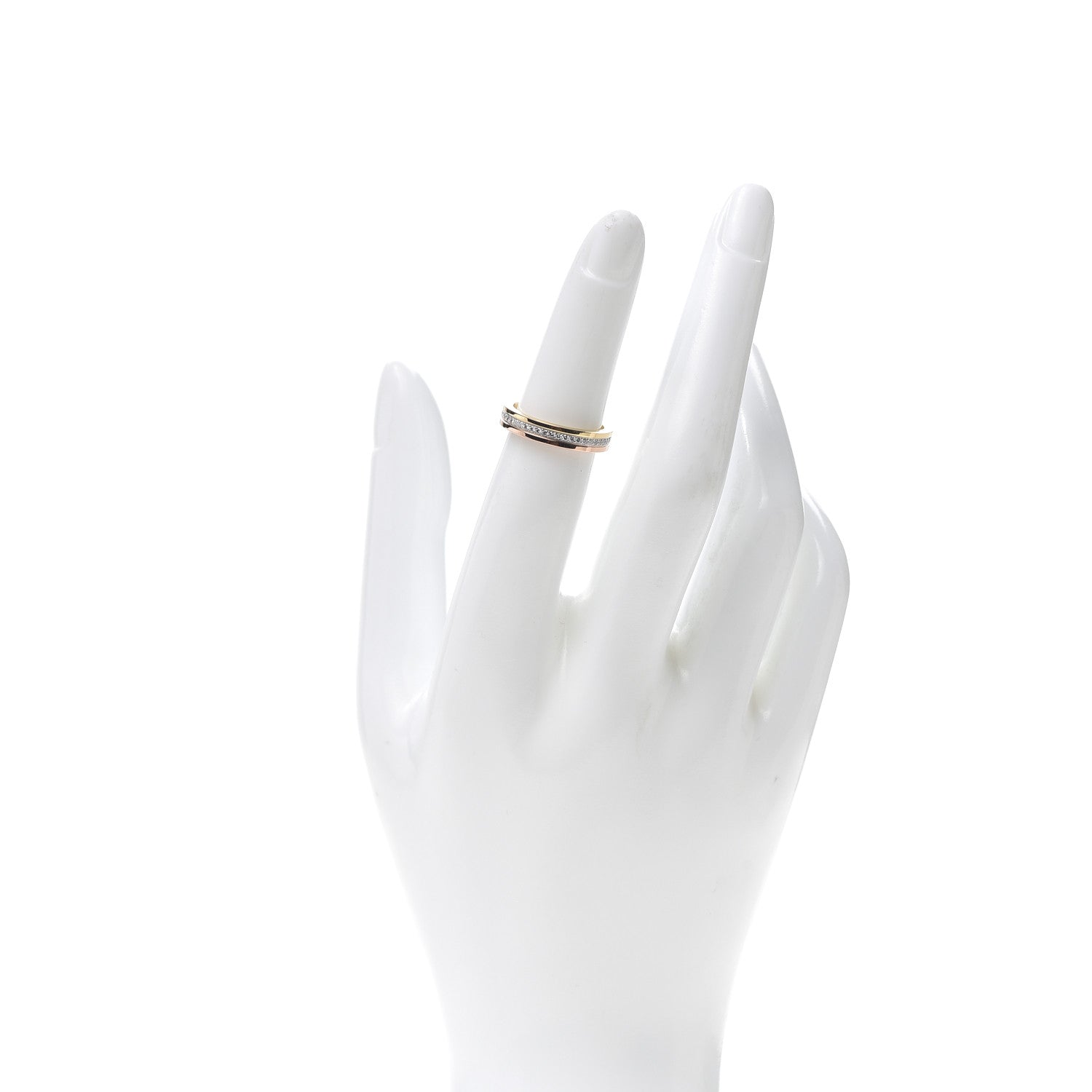 Cartier 18K White Yellow Pink Gold Diamond 3.5mm Vendome Louis Cartier Wedding Band Ring 49 5 2 of 5