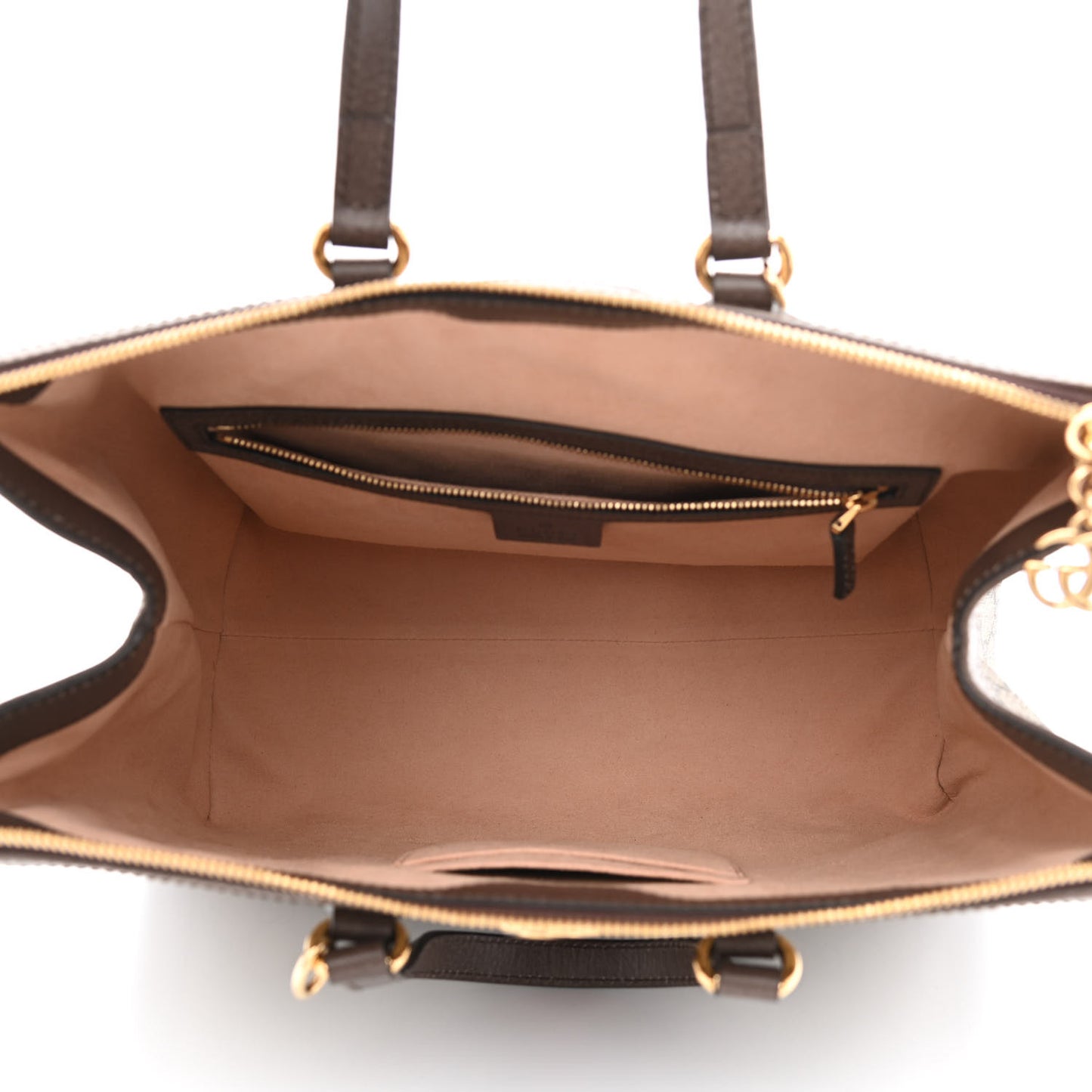 GG Supreme Monogram Web Medium Ophidia Tote Bag Brown