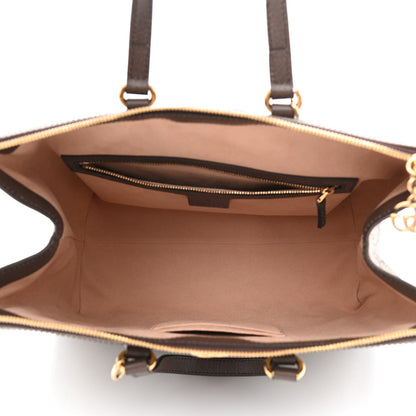 Gucci GG Supreme Monogram Web Medium Ophidia Tote Bag Brown 5 of 10