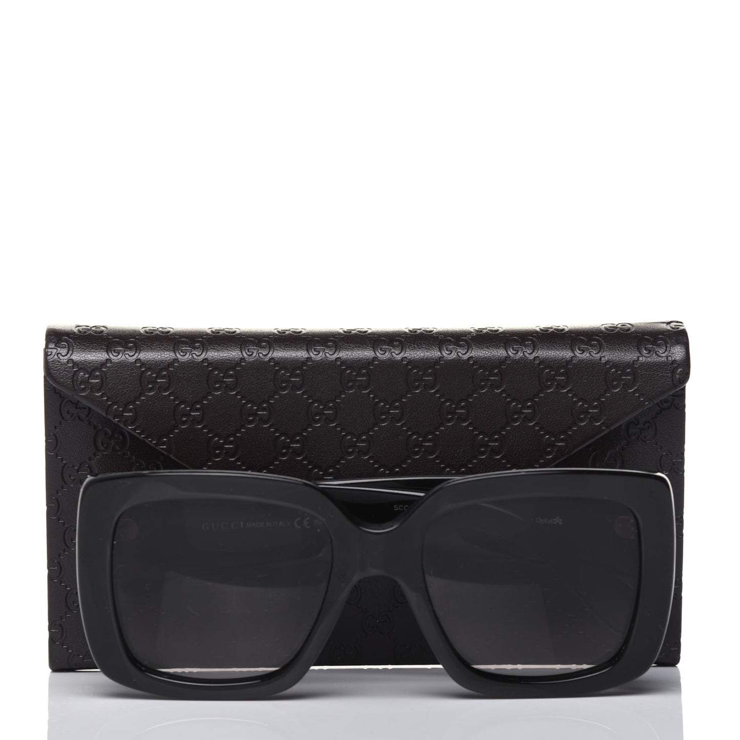 Acetate Square Frame Sunglasses GG 3814S Black