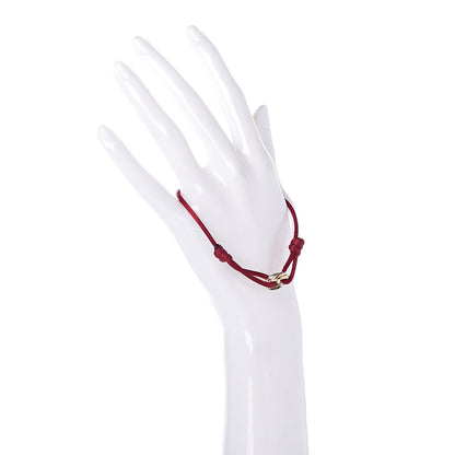 Cartier 18K Pink Yellow White Gold Trinity Cord Bracelet Red 2 of 6