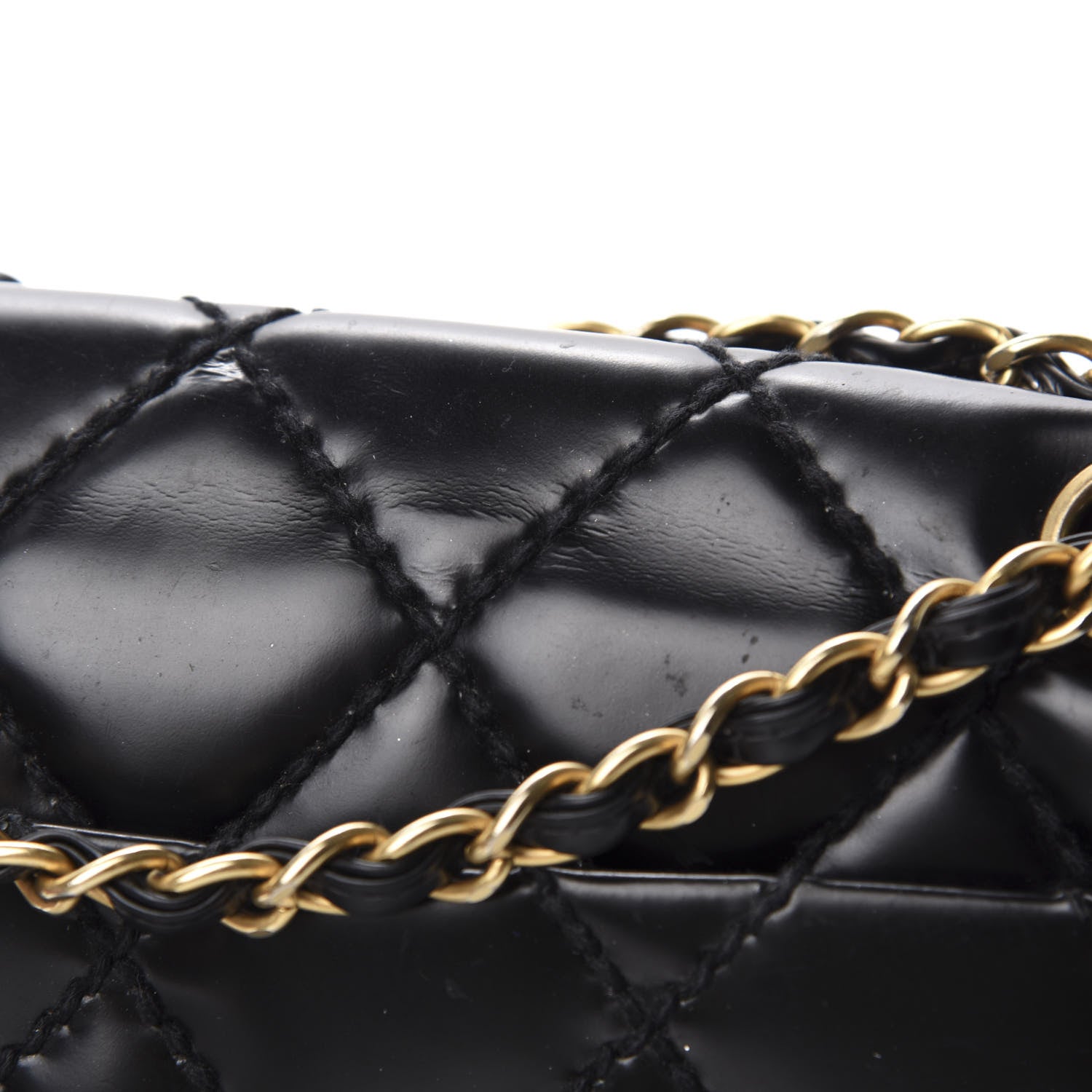 Chanel Glazed Calfskin Quilted Medium Single Flap Black 10 of 15