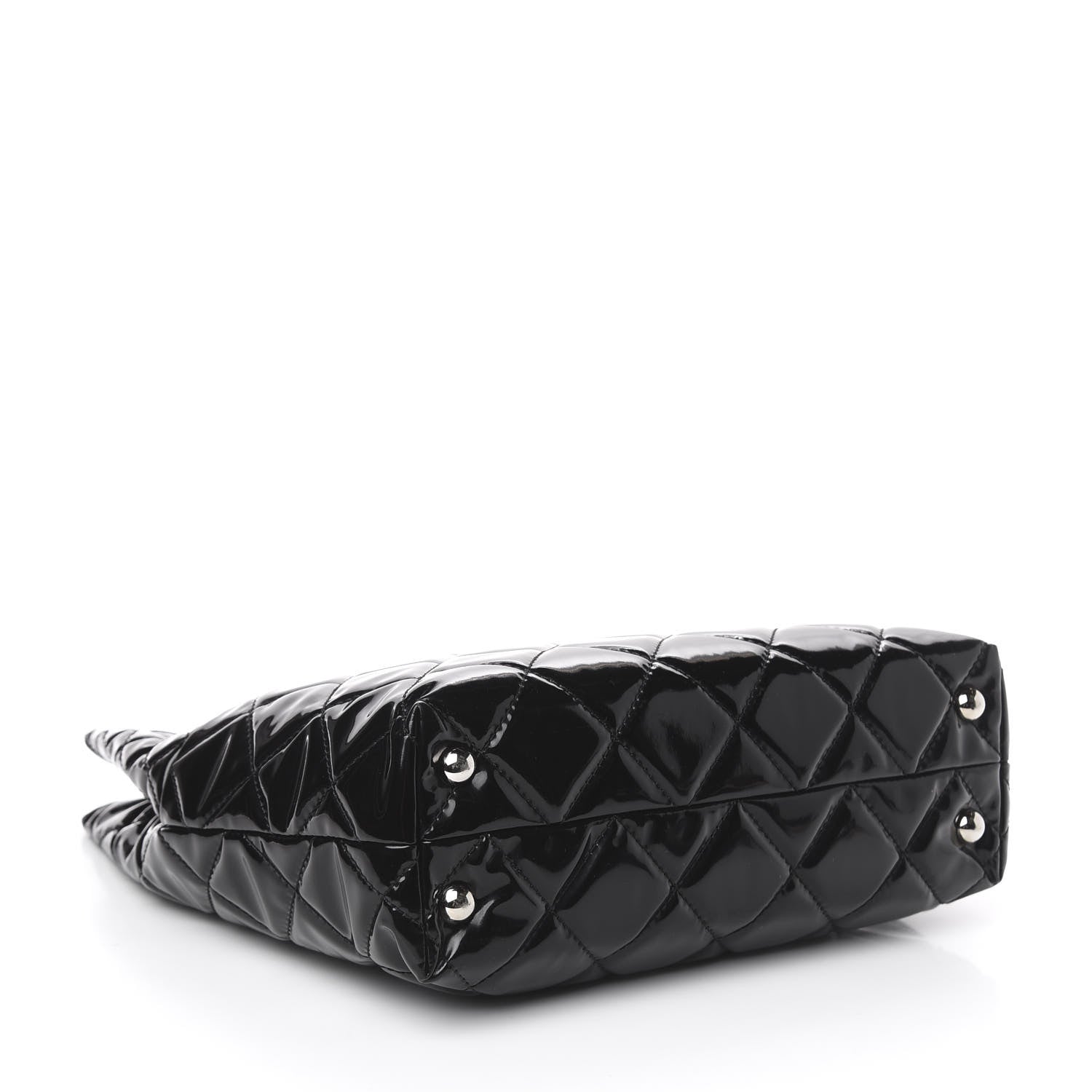 Chanel Vinyl Quilted In The Business North South Tote Black 4 of 16