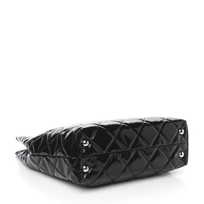 Chanel Vinyl Quilted In The Business North South Tote Black 4 of 16