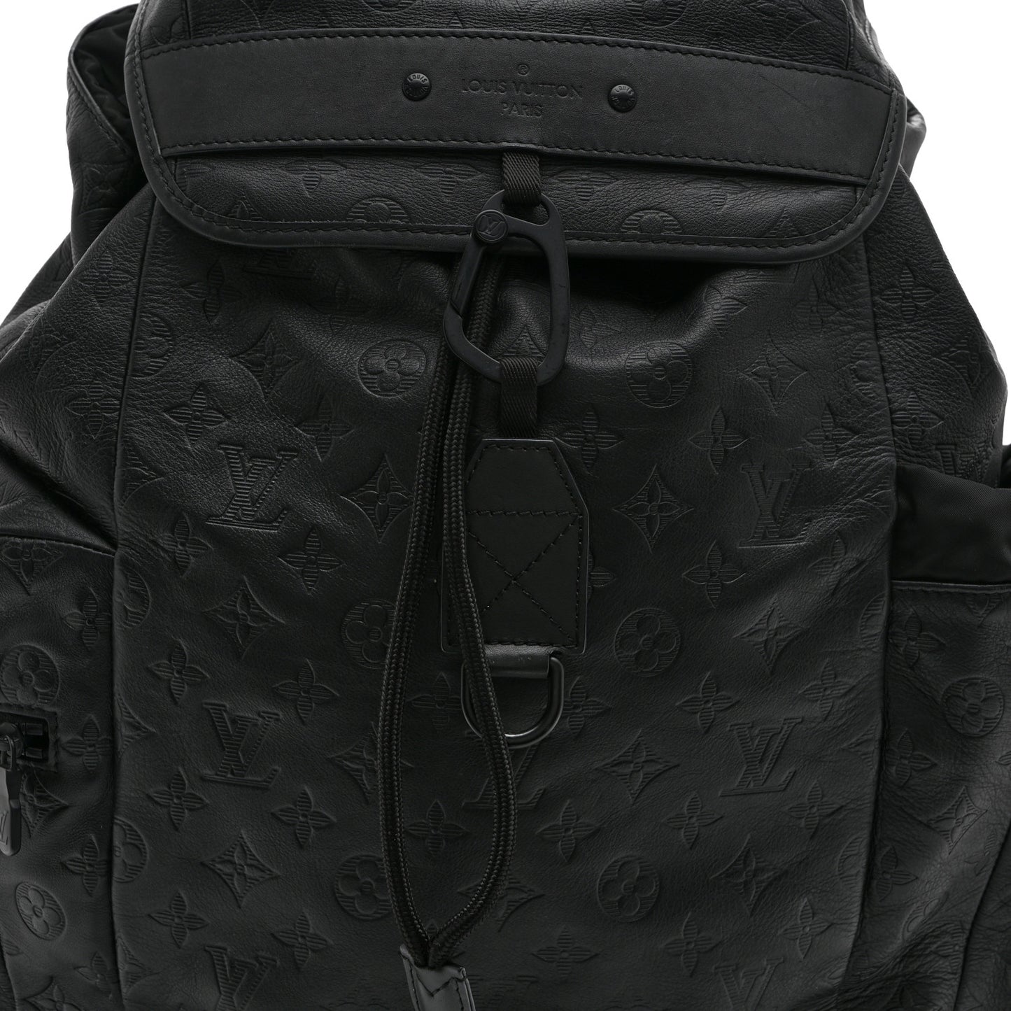 Calfskin Monogram Shadow Discovery Backpack Black