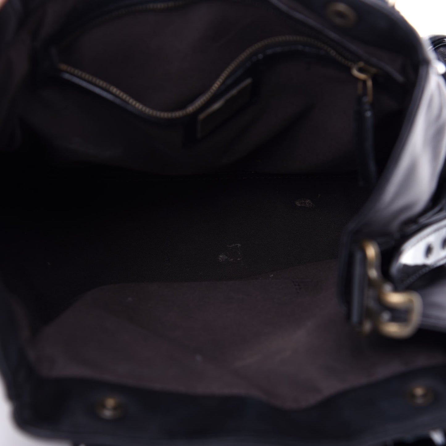 Nappa Patent Grommet Bag De Jour Black