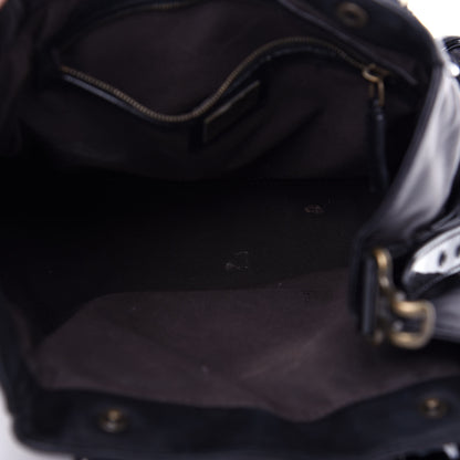 Fendi Nappa Patent Grommet Bag De Jour Black 5 of 11