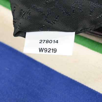 Stella McCartney Silk Striped Falabella Fold Over Clutch Multicolor 7 of 9