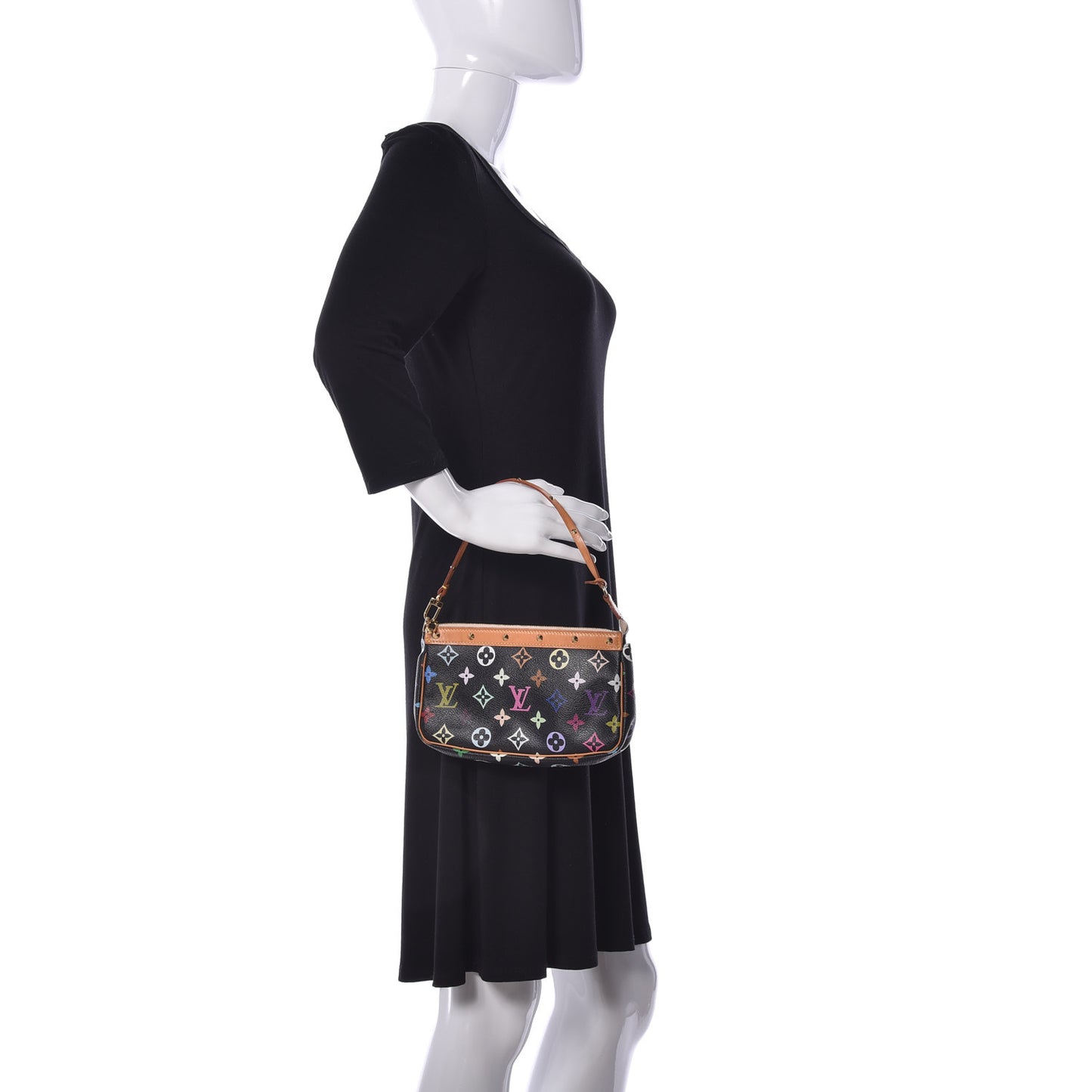 Monogram Multicolor Pochette Accessories Black