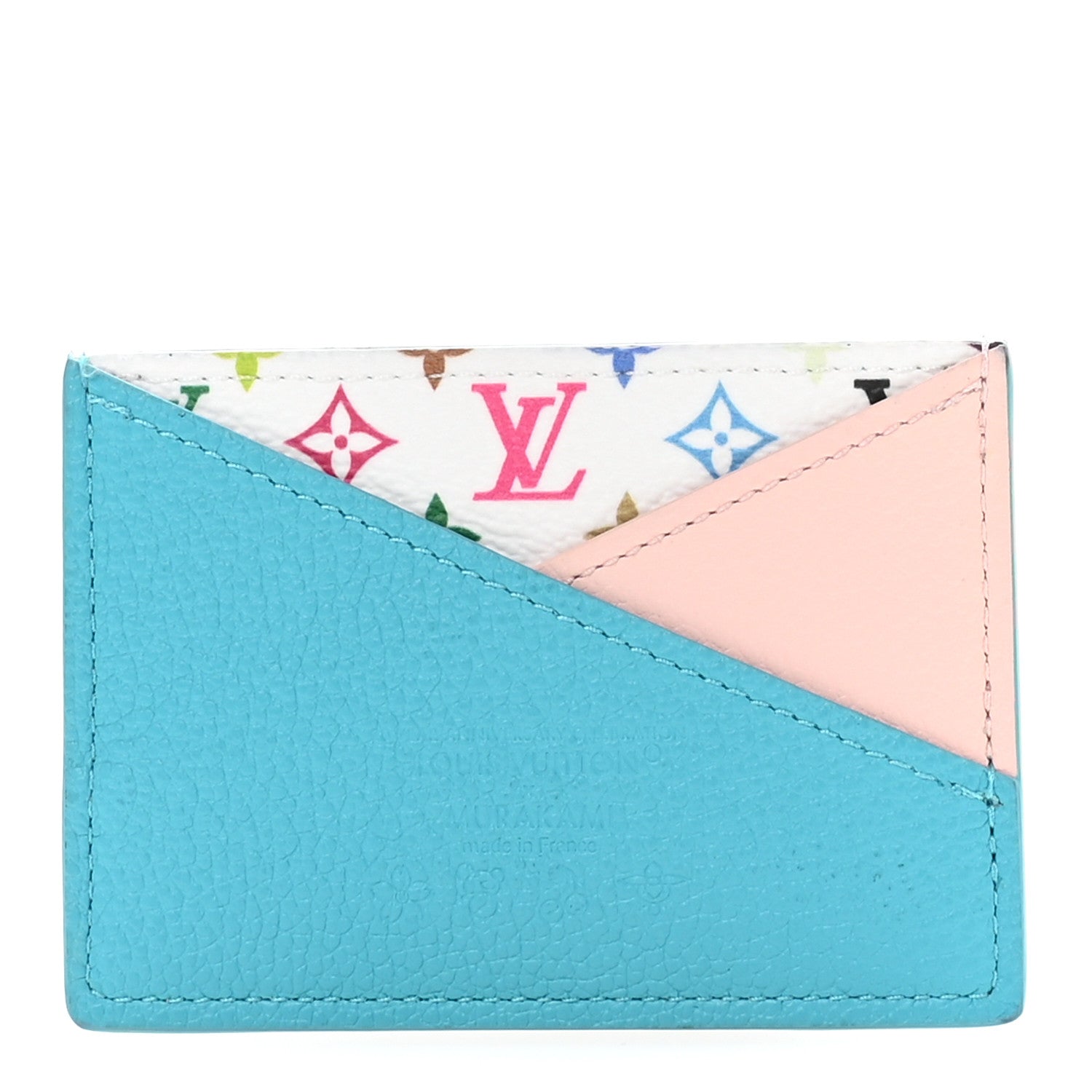 Louis Vuitton LV X TM Monogram Multicolor Criss-Cross Card Holder Kabira Blue Rose 1 of 6