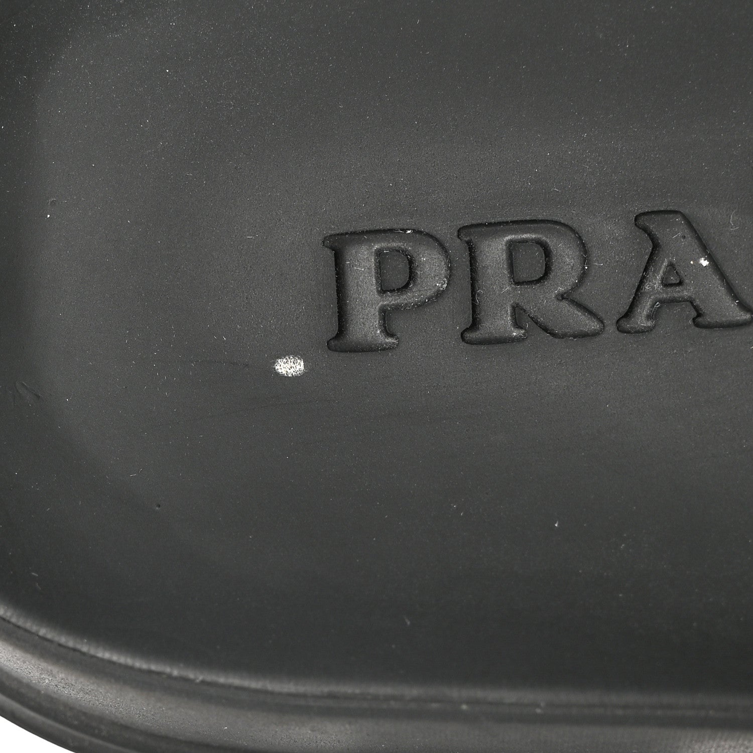 Prada Rubber Triangle Logo Slide Sandals 37 Black 12 of 12