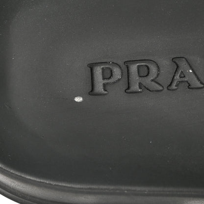 Prada Rubber Triangle Logo Slide Sandals 37 Black 12 of 12