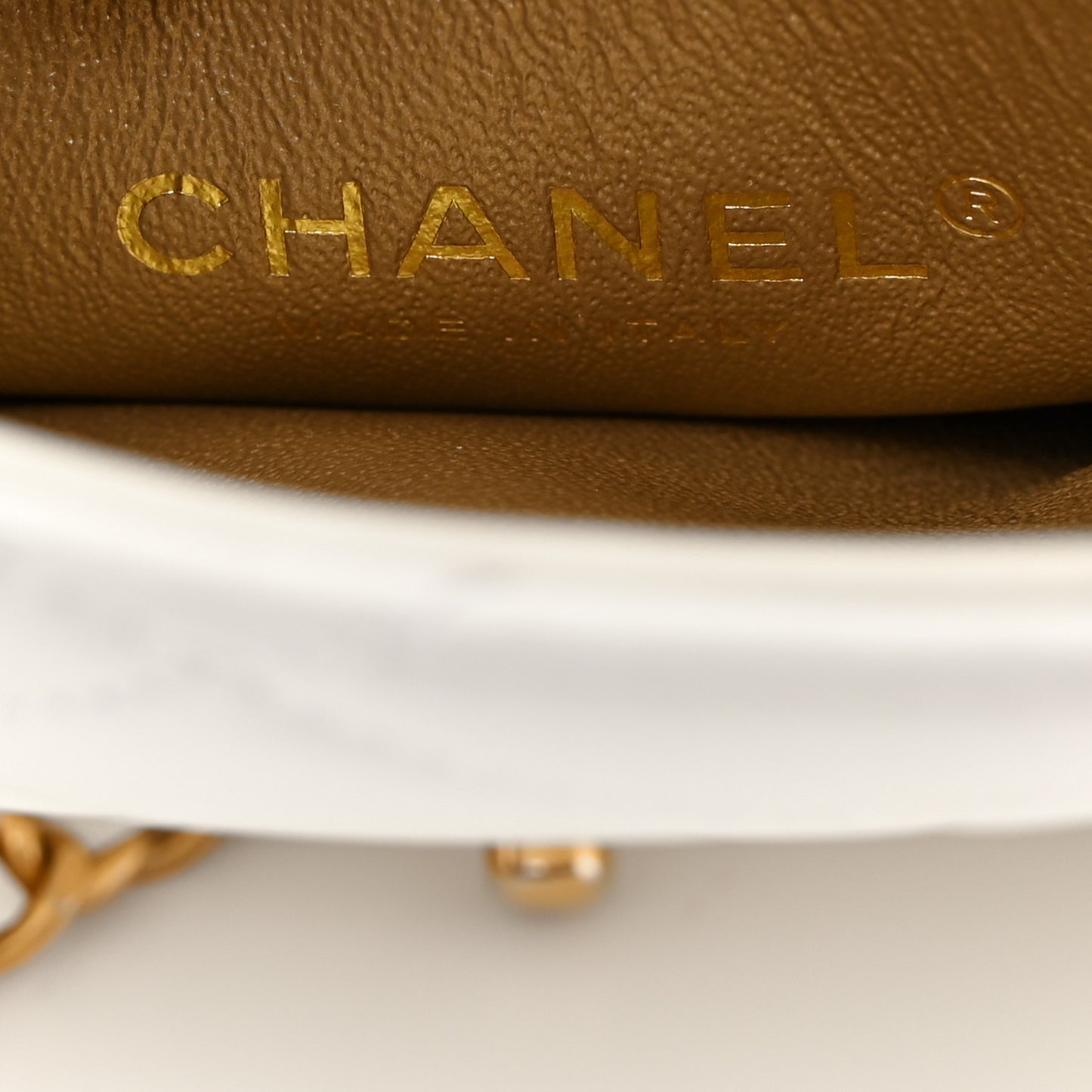 Lambskin Quilted Side-Packs Flap White