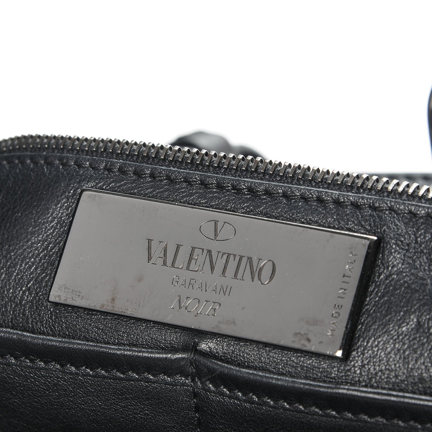 Vitello Medium Rockstud Tote Black