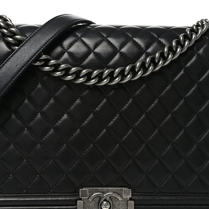 Chanel Lambskin Quilted Large Boy Flap Black 8 of 10