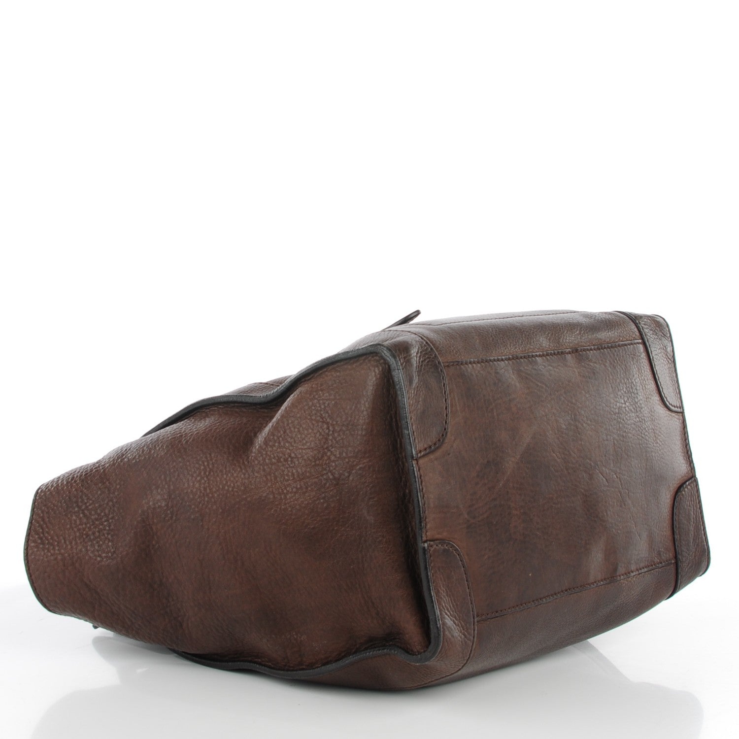 Celine Pebbled Calfskin Mini Luggage Dark Brown 4 of 10