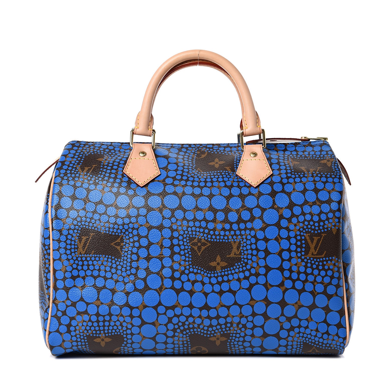 Louis Vuitton Monogram Kusama Town Speedy 30 Blue 1 of 10