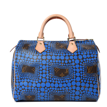 Louis Vuitton Monogram Kusama Town Speedy 30 Blue 1 of 10