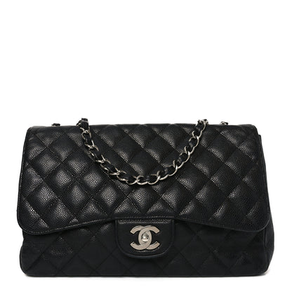 Chanel Caviar Quilted Jumbo Single Flap Black 1 of 10