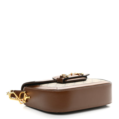 Gucci GG Supreme Monogram Web Mini Horsebit 1955 Shoulder Bag Beige Brown Sugar 4 of 11