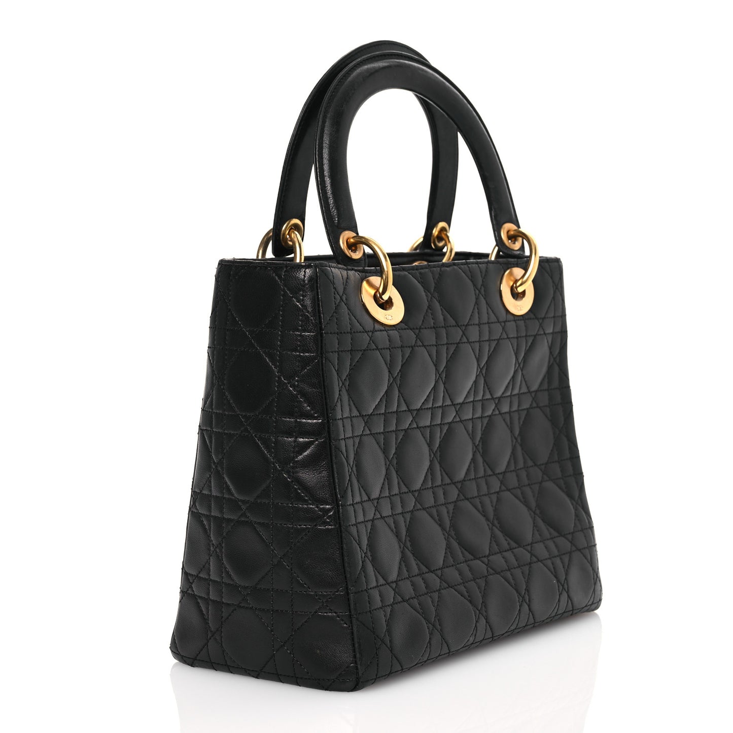Lambskin Cannage Medium Lady Dior Black
