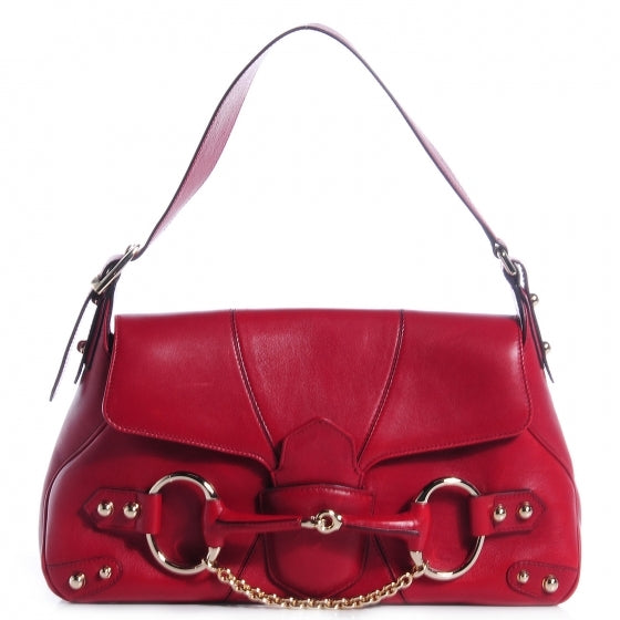 Gucci Leather Horsebit Flap Red 1 of 7