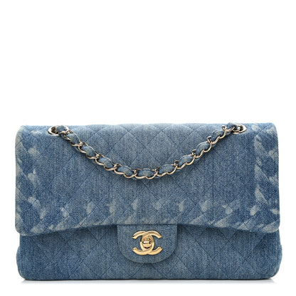 Chanel Denim Quilted Medium Double Flap Blue 1 of 10