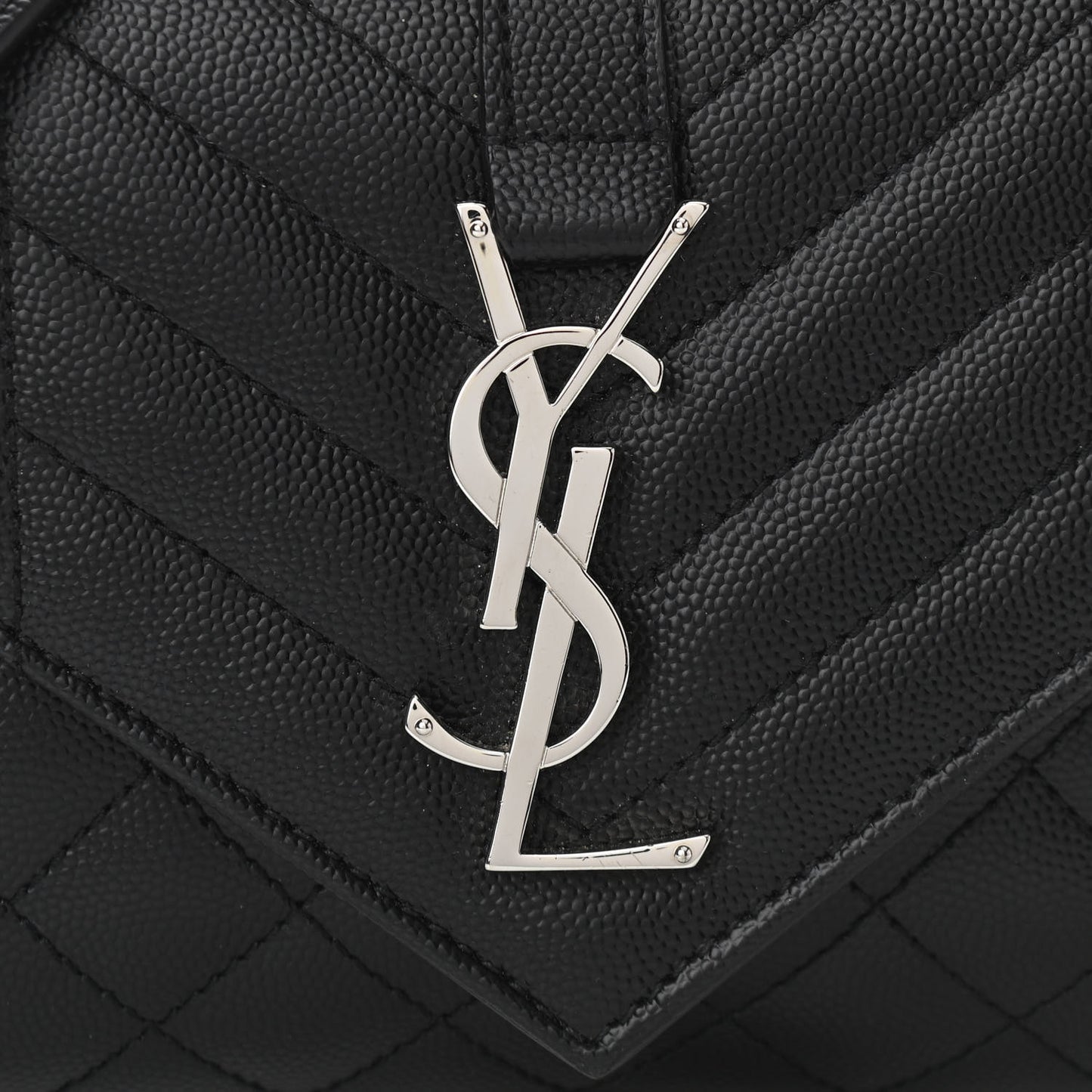Grain De Poudre Tri-Quilt Small College Monogram Satchel Black