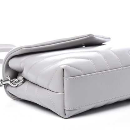Saint Laurent Calfskin Y Quilted Monogram Toy Loulou Satchel Granite 5 of 10
